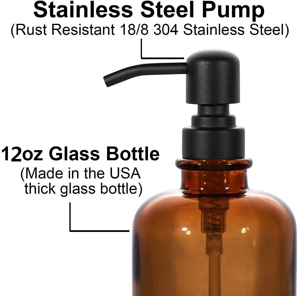 Mini Glass Jar Children′s Soap Dispenser with 304 Stainless Steel Pump Kitchen Bathroom Accessories Wholesale