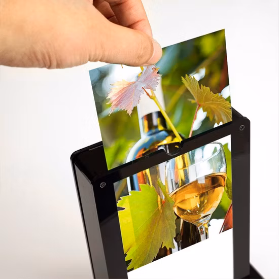 2023 Горячая продажа четырех USB-акриловых рекламных дисплеев с меню Power Bank