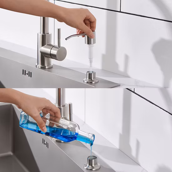 Дозатор для мыла и лосьона для кухонной мойки Aquacubic Chrome